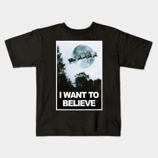 I want to believe... in Santa Kids T-Shirt